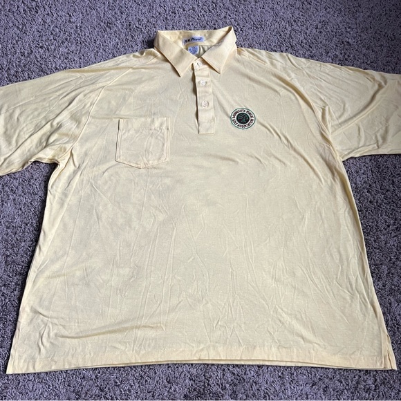Vintage A.M. Player Golf Polo Shirt Minnesota Public Golf Association XXL Yellow - Picture 4 of 6